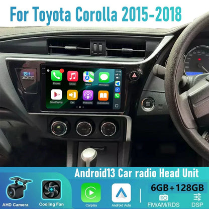 6+128G Apple CarPlay Android Auto Radio for Toyota Corolla (2015-2018)