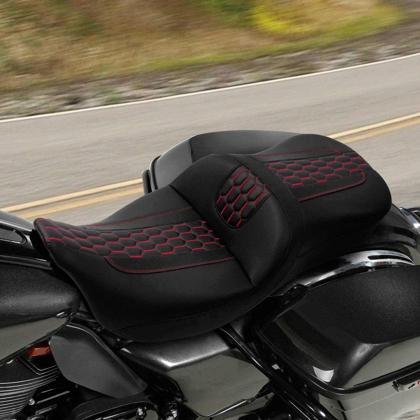 Rider Driver Passenger Seat for Harley Electra Street Road Glide (2009-2023)