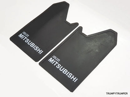 Mud Flaps for Mitsubishi 4WD 4X4 Off-Road Truck - Black Rubber