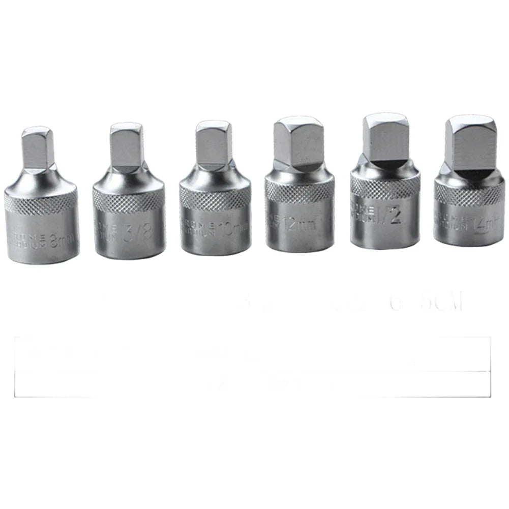 Square Drive Oil Pan Socket Wrench 6PC Set for Vehicle Engine Maintenance