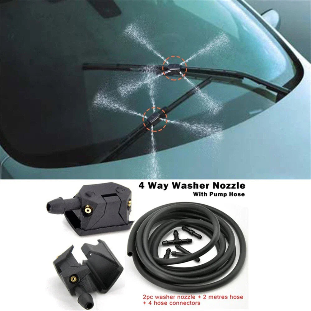 Windscreen Wiper Arm Washer Nozzle Jet for Car (8mm/9mm Width, 4mm Thickness)