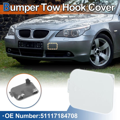 Tow Hook Cover Front Bumper for BMW 528i 535i 550i White