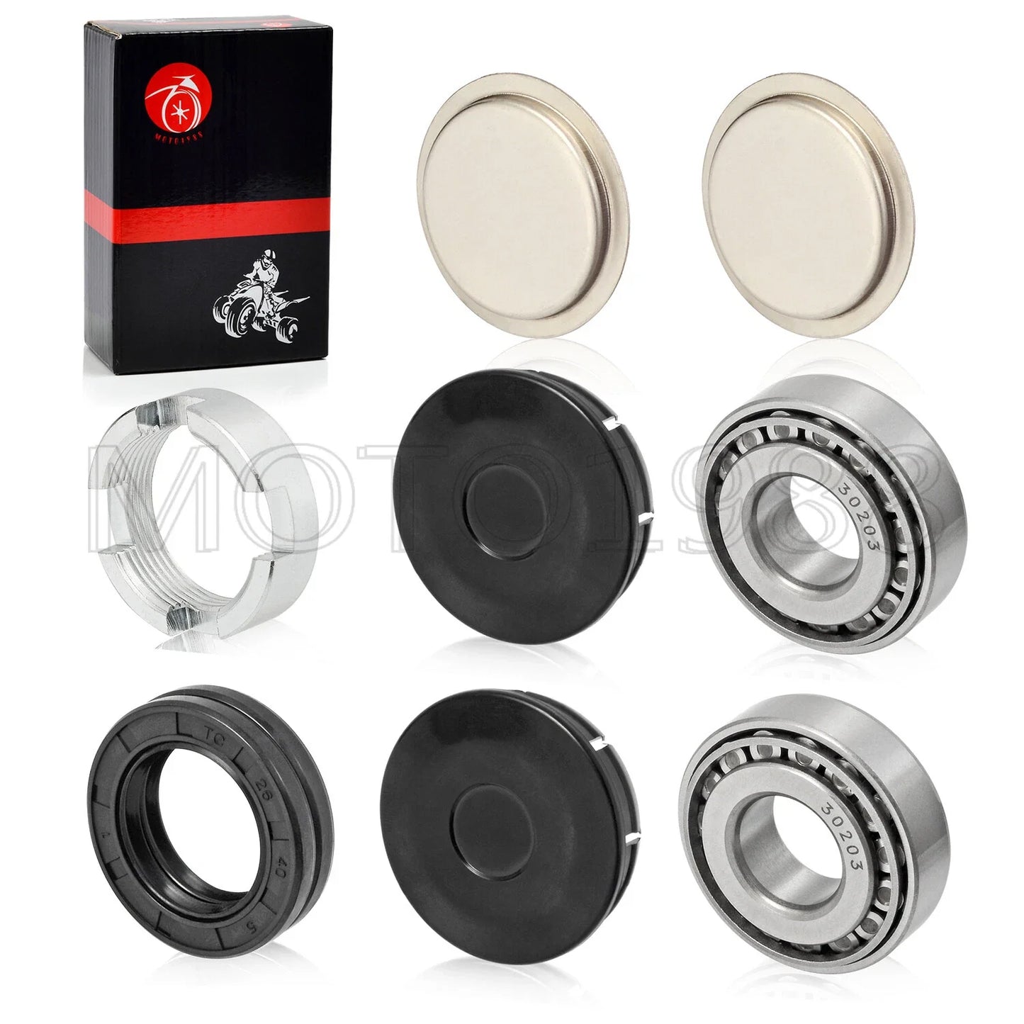 Swingarm Bearing Seal Nut & Cap for Foreman Rubicon 400/450/500 (2000–2011)