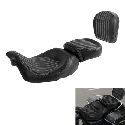 Driver Passenger Seat with Backrest for Harley Electra Glide (2009-2023)