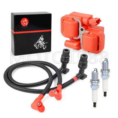 Ignition Coil & Spark Plug w/ Wire Cap for Polaris Ranger Crew 800 (2011–2014)