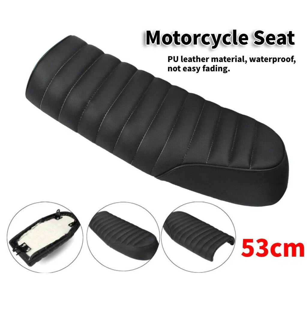 Soft Leatherette Motorcycle Seat Cushion for Cafe Racer Universal (N/A)