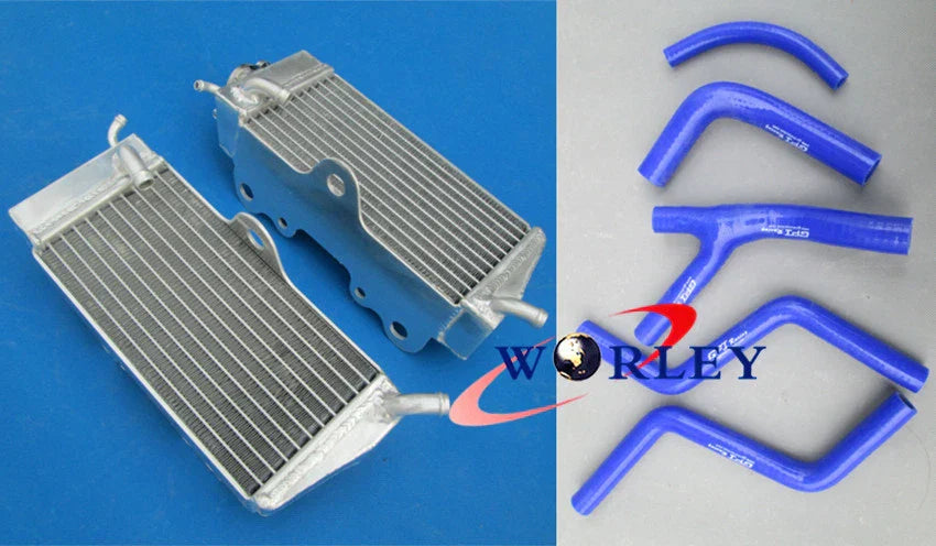 Aluminum Radiator & Red Hose for Honda CR250 CR250R (1985-1987)