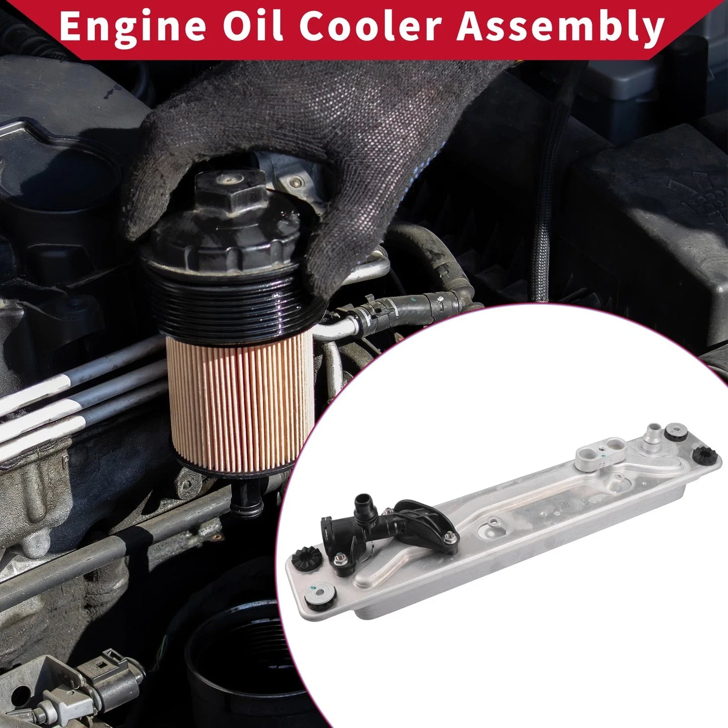 Engine Oil Cooler Oil Filter Housing with Bolt for BMW X5 X6