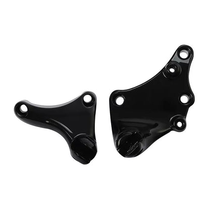 Black Passenger Footpeg Mounts for Harley Sportster 883 1200 (2014-2022)