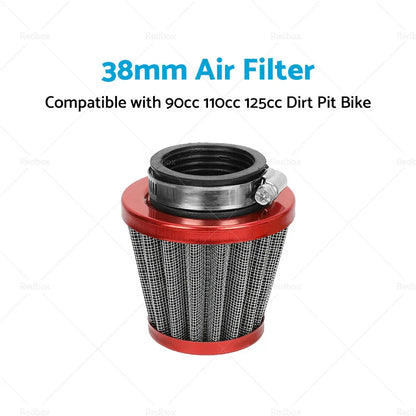 38mm Air Filter Pod Cleaner for 110cc 125cc Motorcycle PIT Dirt Bike