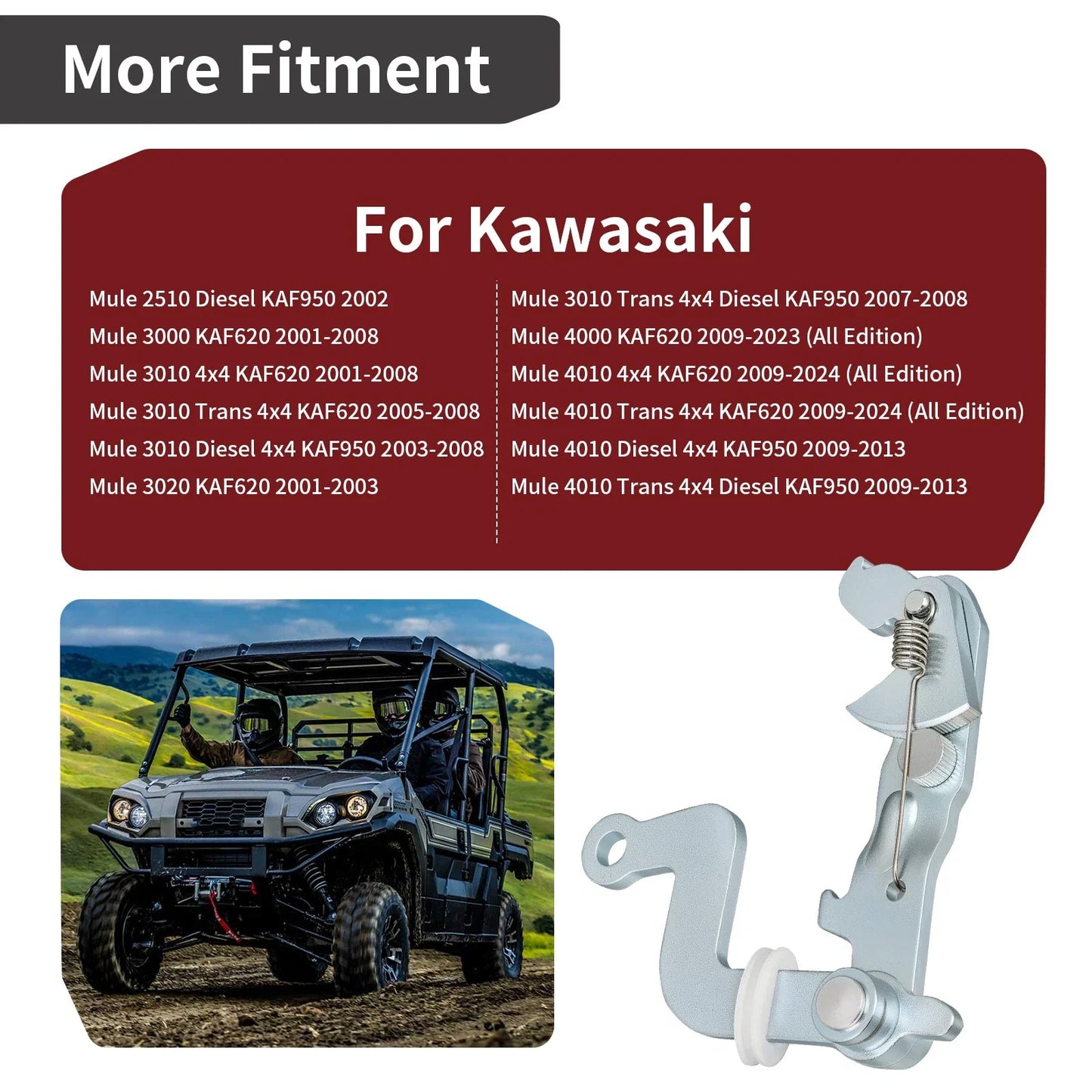 Left Brake Lever Bracket for Kawasaki Mule 4000 Trans KAF620 (2009–2023)