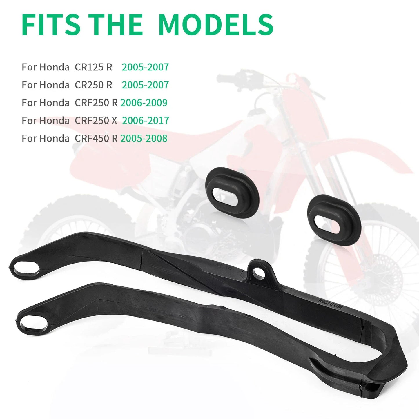 Swingarm Chain Slider Guide & Washers for Honda CRF250R/CRF450R/CRF250X (2004–2023)