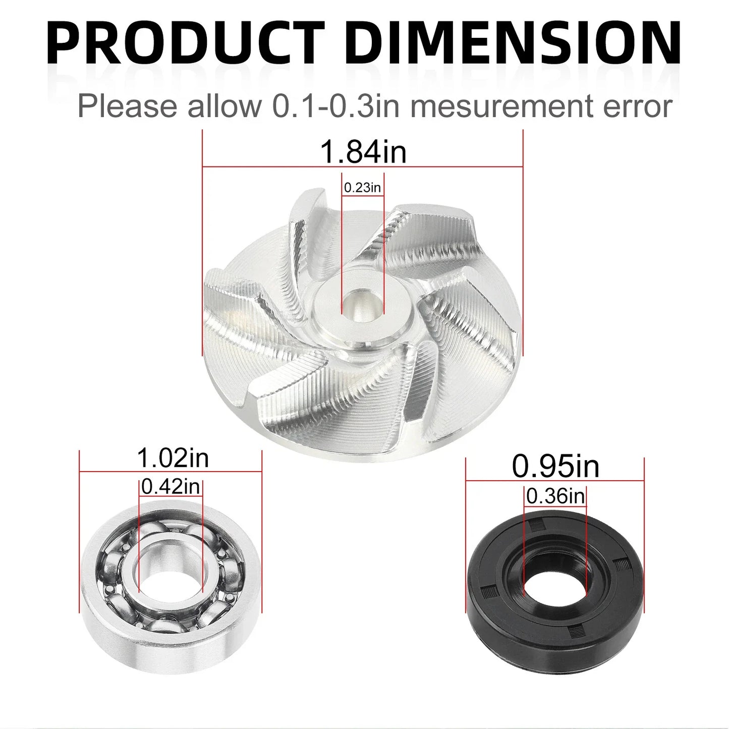 Water Pump Impeller Bearing Gasket Kit for Polaris Sportsman 400 (1993–1996)