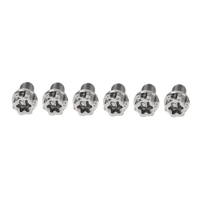6pcs M6x35mm Titanium Torx Head Flange Screws for Motorcycle Bike Bicycle