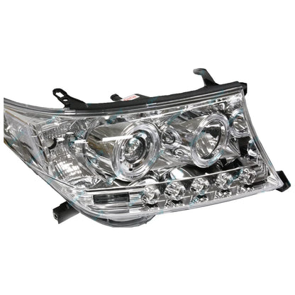 Angel-eye Projector LED Chrome Headlights for Landcruiser 200 Series (2007-2015)