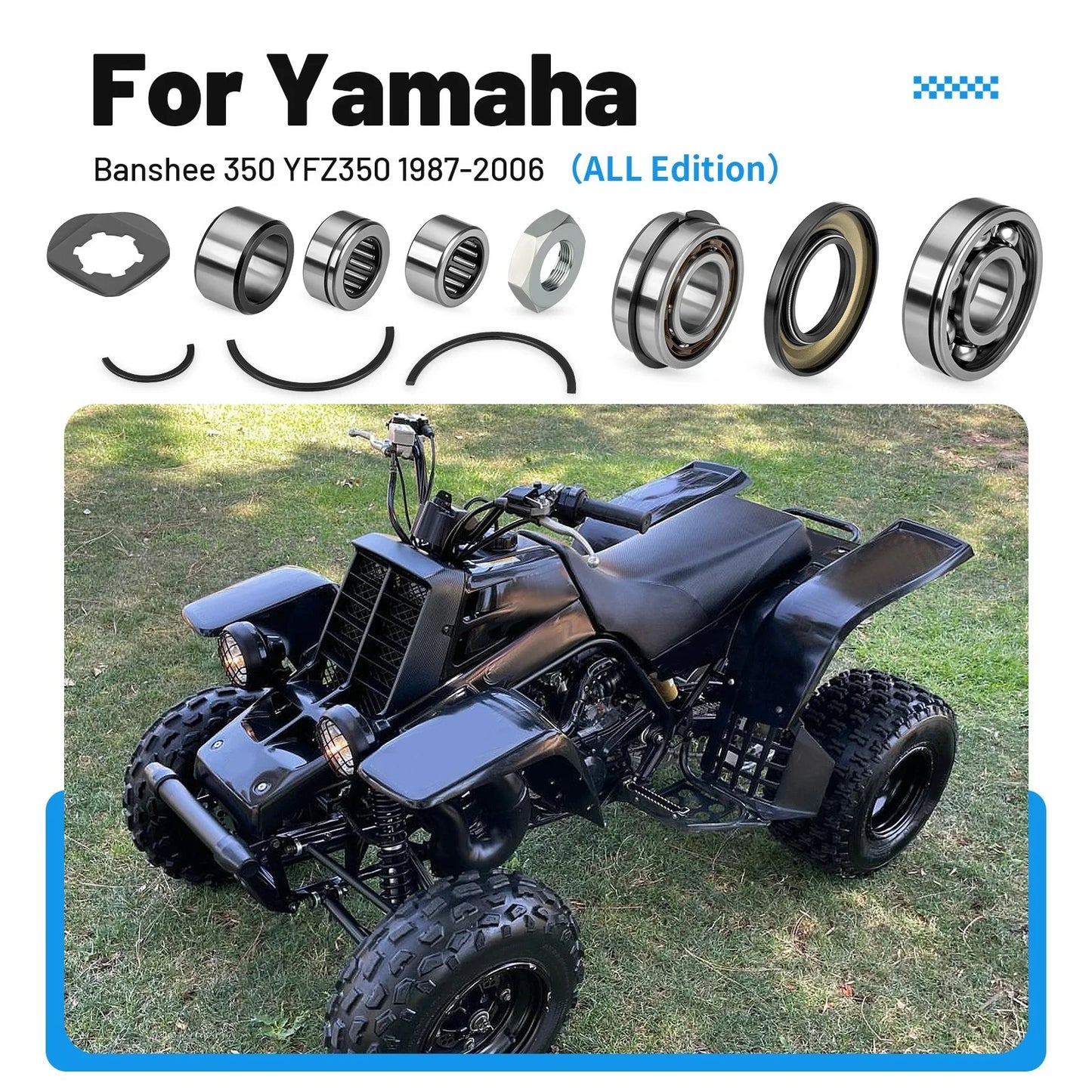 Transmission Bearings Kit with Circlip for Yamaha Banshee 350 (1987–2006)
