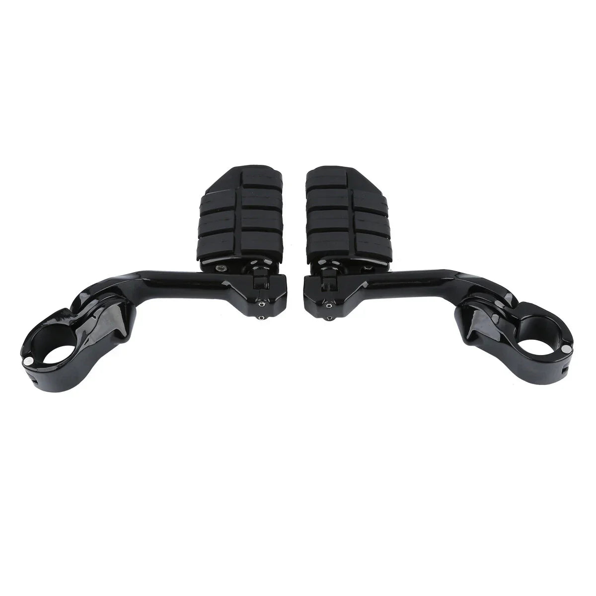 1-1/4" Engine Guards Long Angled Foot Pegs Rest Mount for Harley Touring