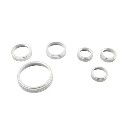 Stereo Tune Knob Headlight Switch Covers for Ford Bronco (2021-2022) Silver