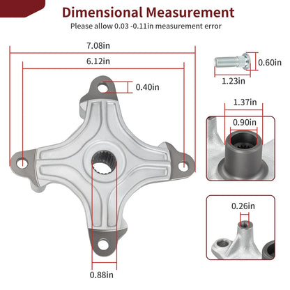 2 x Rear Wheel Hubs for Polaris Sportsman 300 (2008–2010)