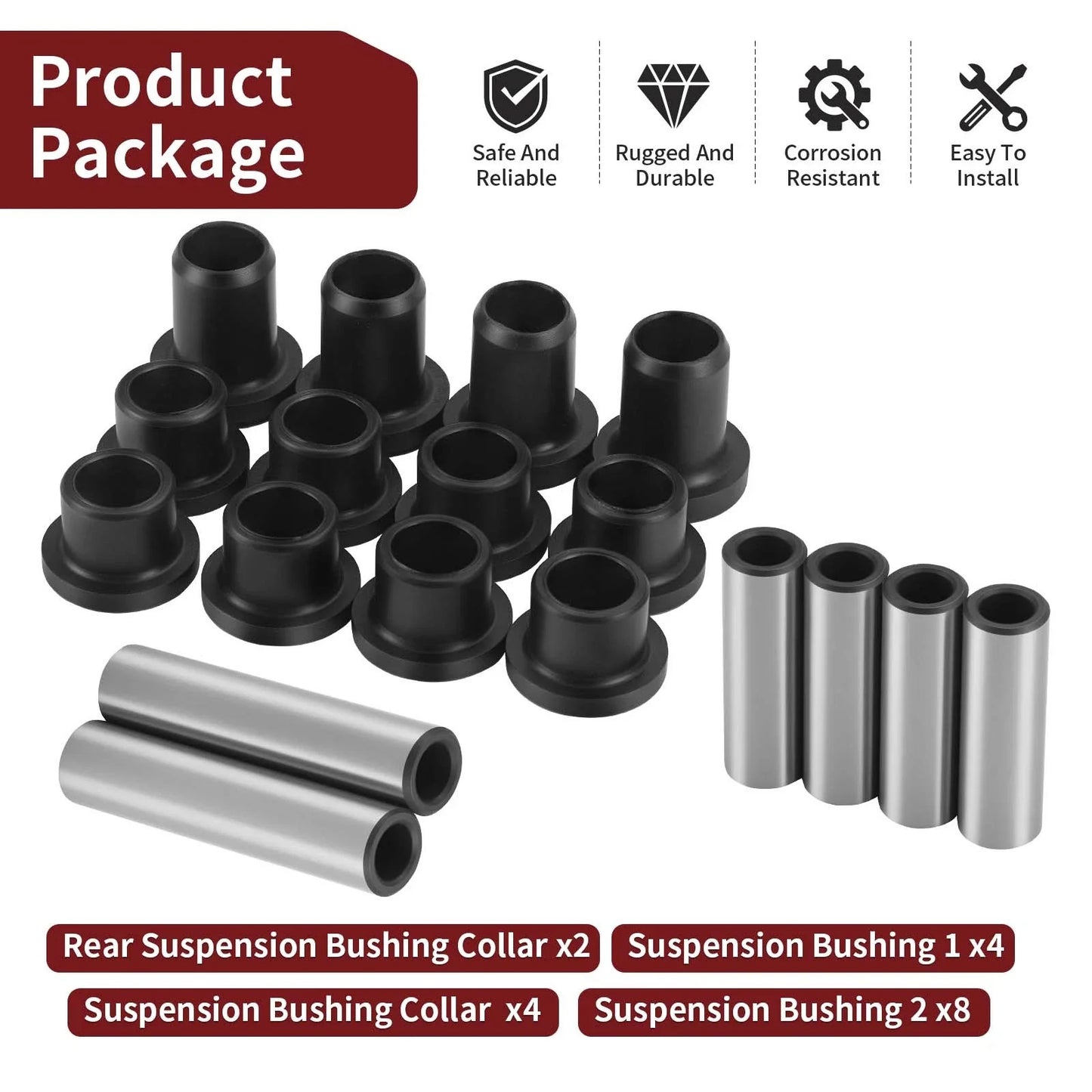 Rear Suspension Bushing & Collar Kit for Arctic Cat 650 4x4 (2004–2012)