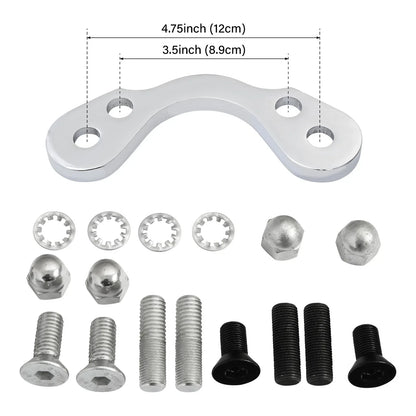 Handlebar Tree Adapter Front End Clamp 3.5in 4.75in for Harley