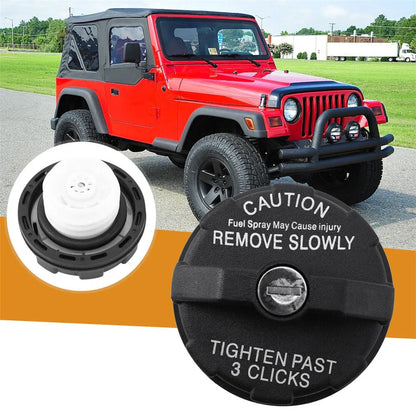 Black Locking Gas Fuel Cap for Jeep Wrangler (2007-2018)