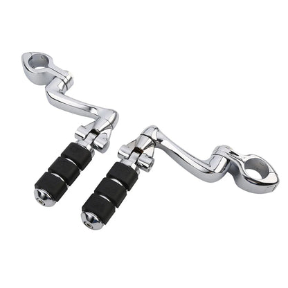 1 1/4" Engine Guard Foot Pegs Mount for Harley Touring Street Glide