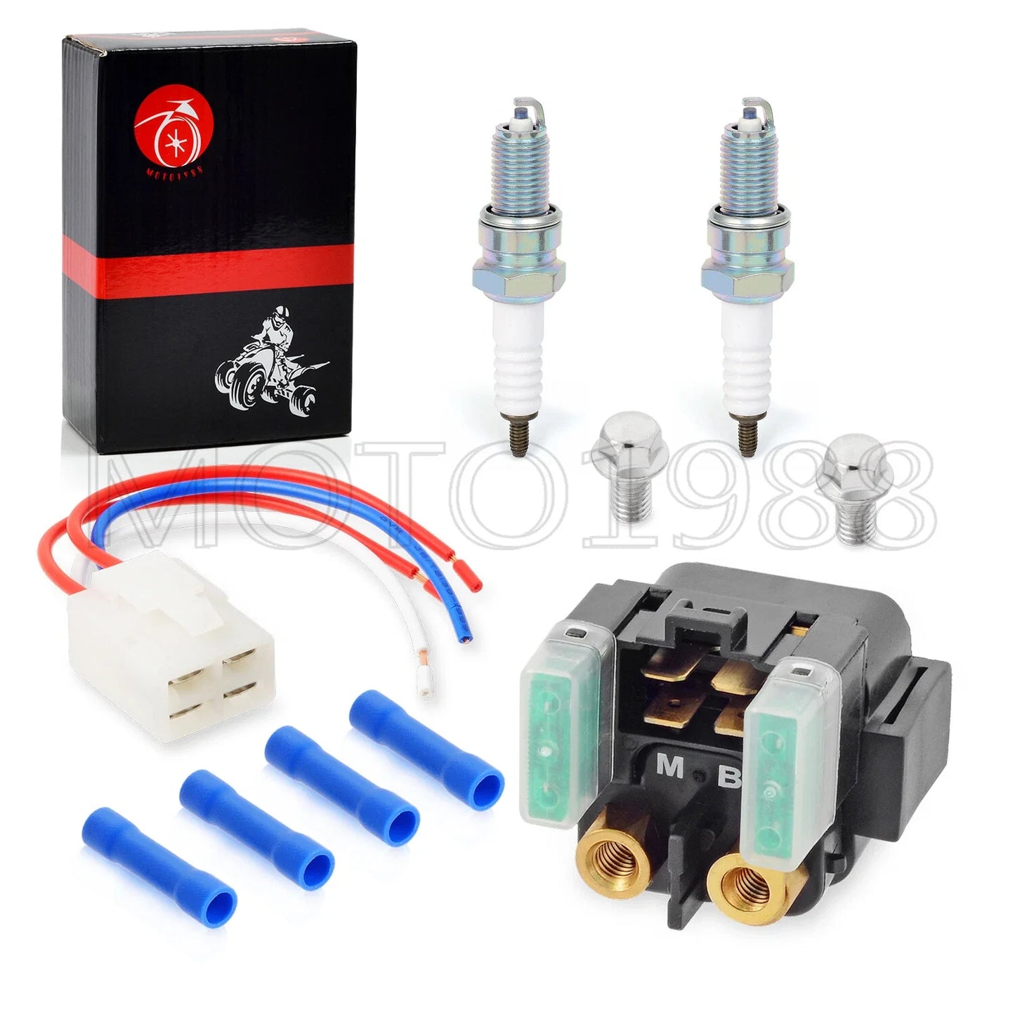 Solenoid Relay and Spark Plug for Yamaha V Star 1100 Classic (2000–2009)