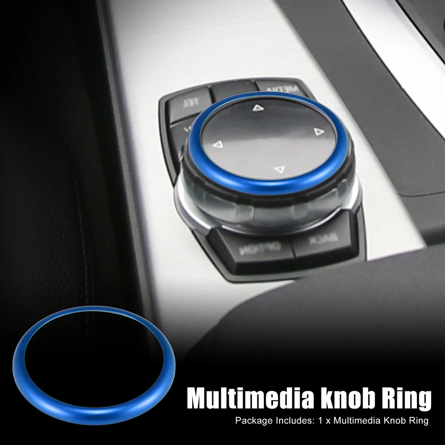 Blue Multimedia Knob Ring for BMW 1-7 Series & X3 X4