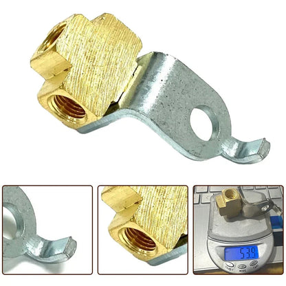 Brake Line Tee for 3/16in Tube with Mounting Bracket, Inverted Flare 3/8-24