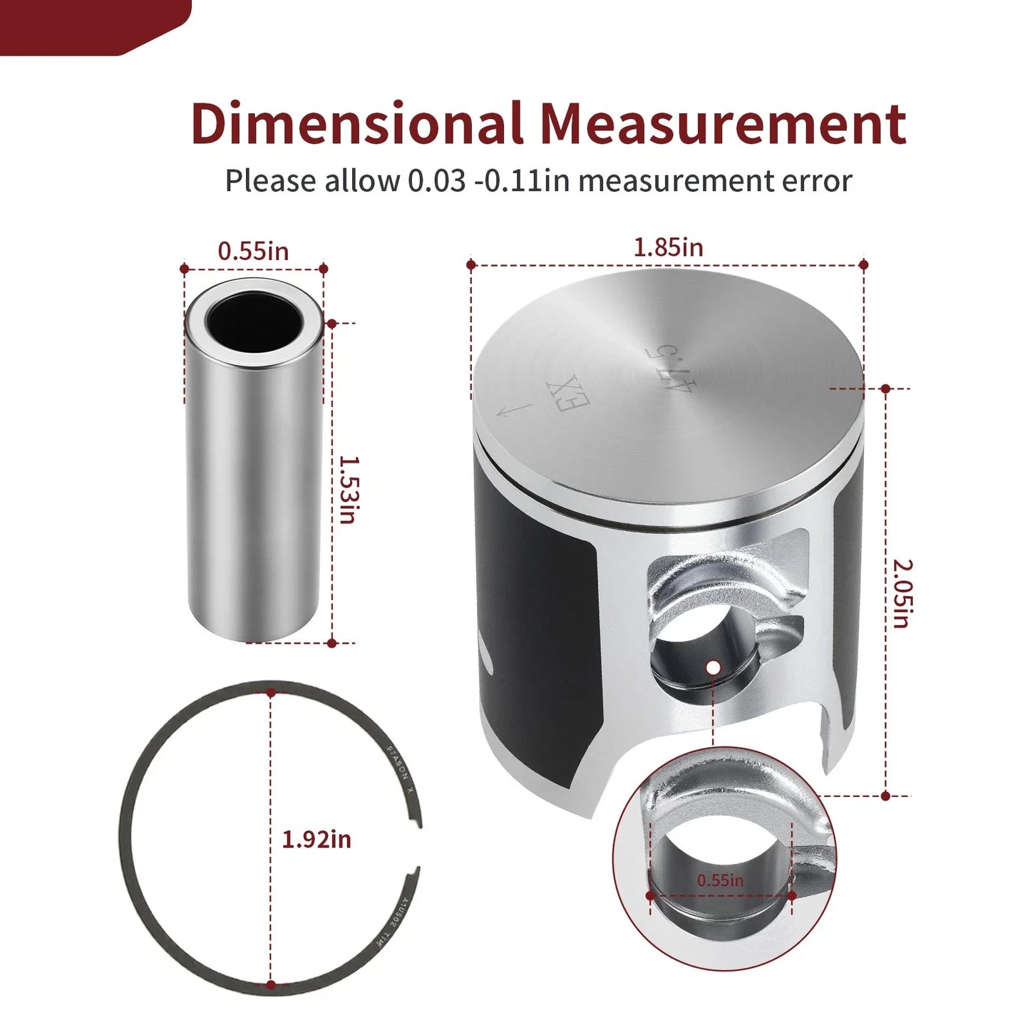 Top End Gasket Piston Kit 47.5mm for Honda CR85R CR85RB (2003–2007)