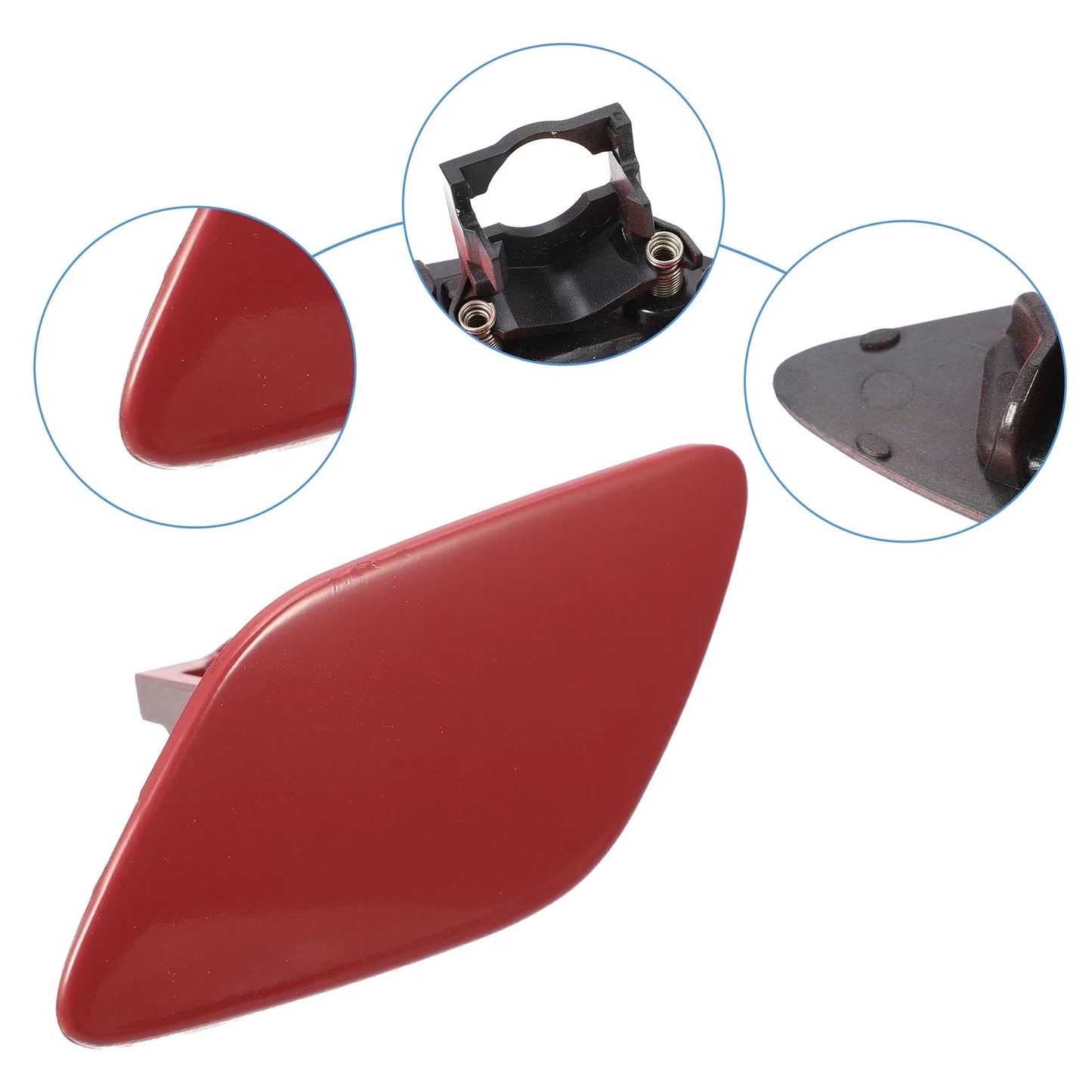 Front Bumper Headlight Washer Cover Cap for BMW 335i Scarlet Red