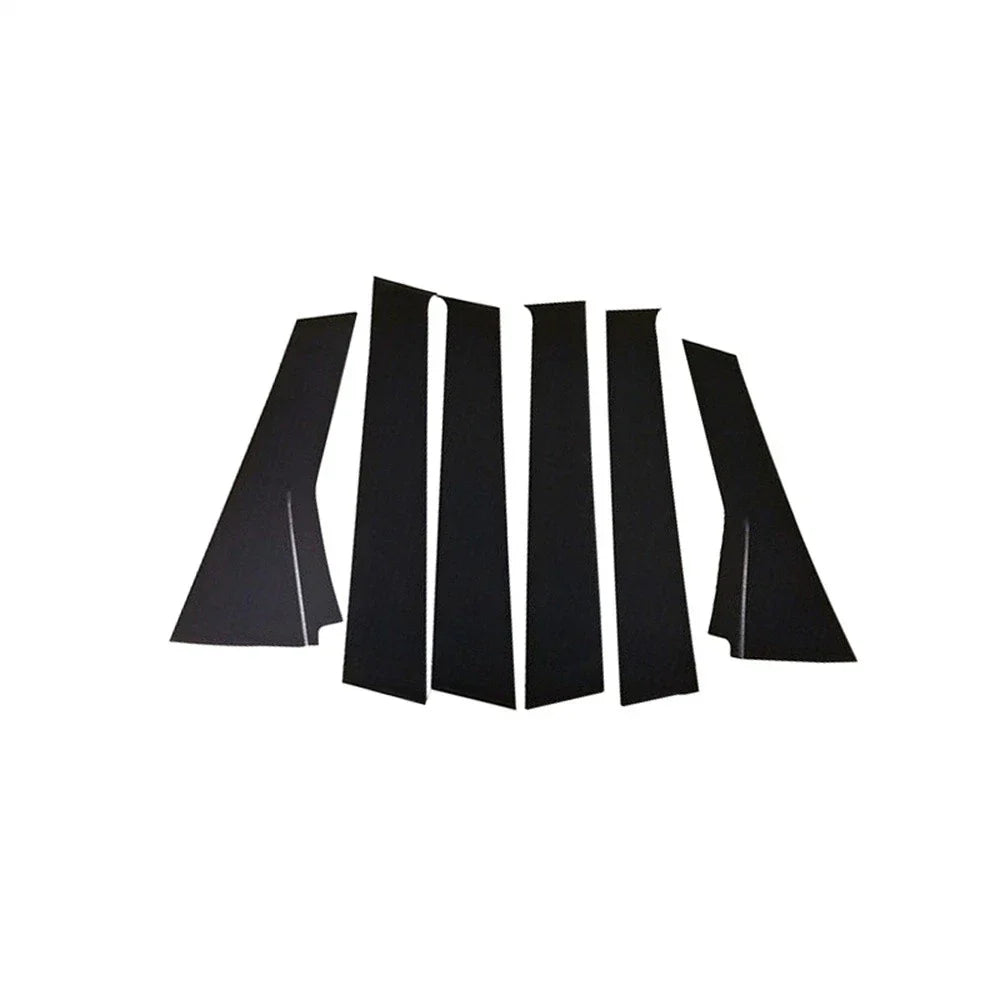 6Pcs Black Door Window Pillar Posts Cover Trim for Honda Fit Jazz (2014-2019)