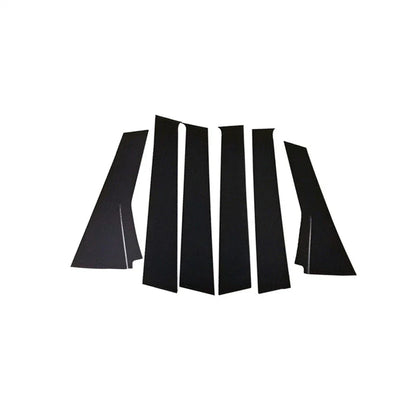 6Pcs Black Door Window Pillar Posts Cover Trim for Honda Fit Jazz (2014-2019)
