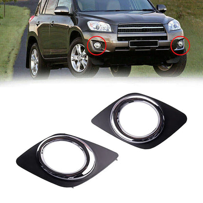 Front Bumper Fog Light Covers for 09-13 Toyota RAV4 (2009-2013)