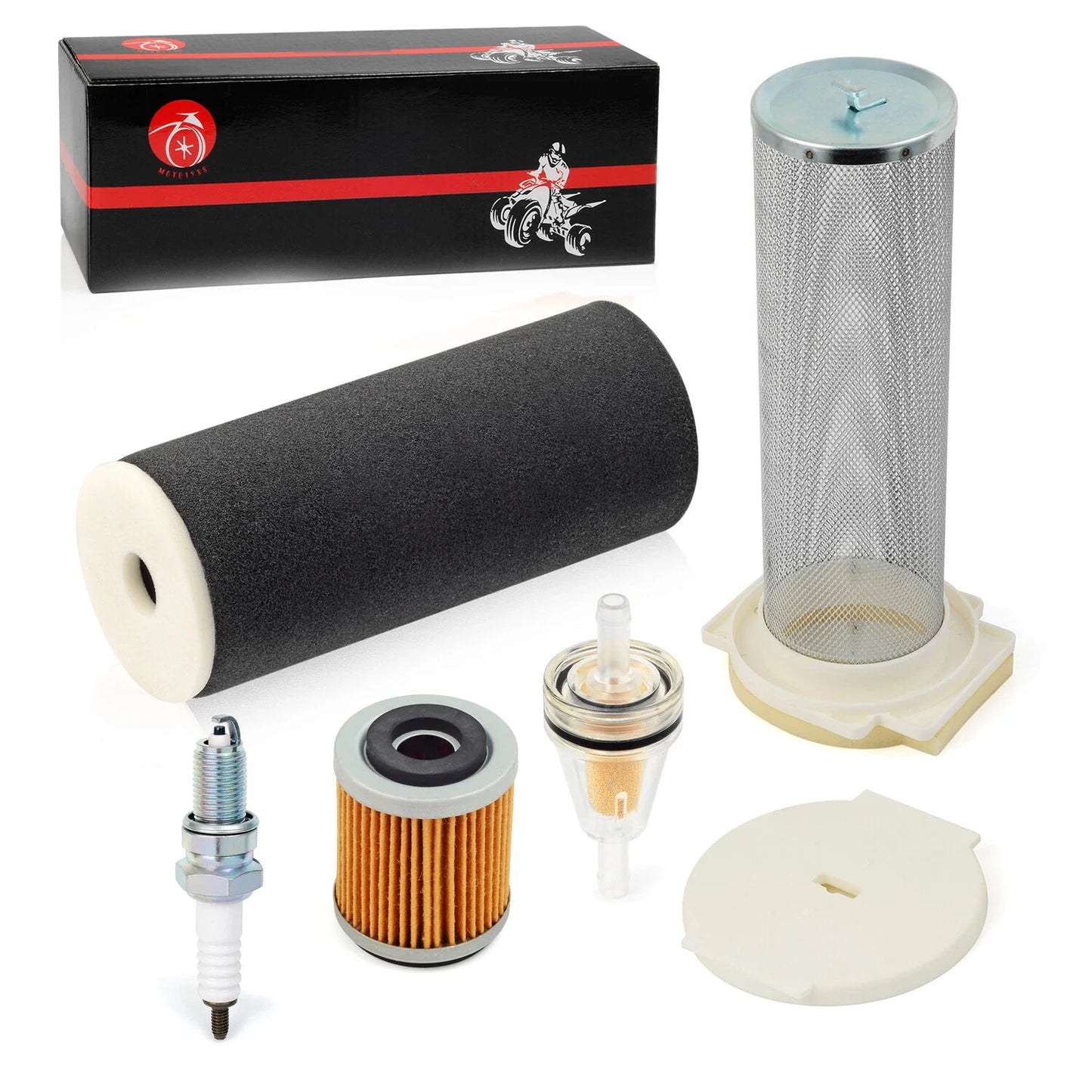 Air Filter with Guide End Cap for Yamaha Warrior Wolverine YFM350 (1995–2004)