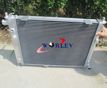 Aluminum Radiator + Red Hose for SAAB 9000 Aero B234 2.3L 16V Turbo (1993-1998)