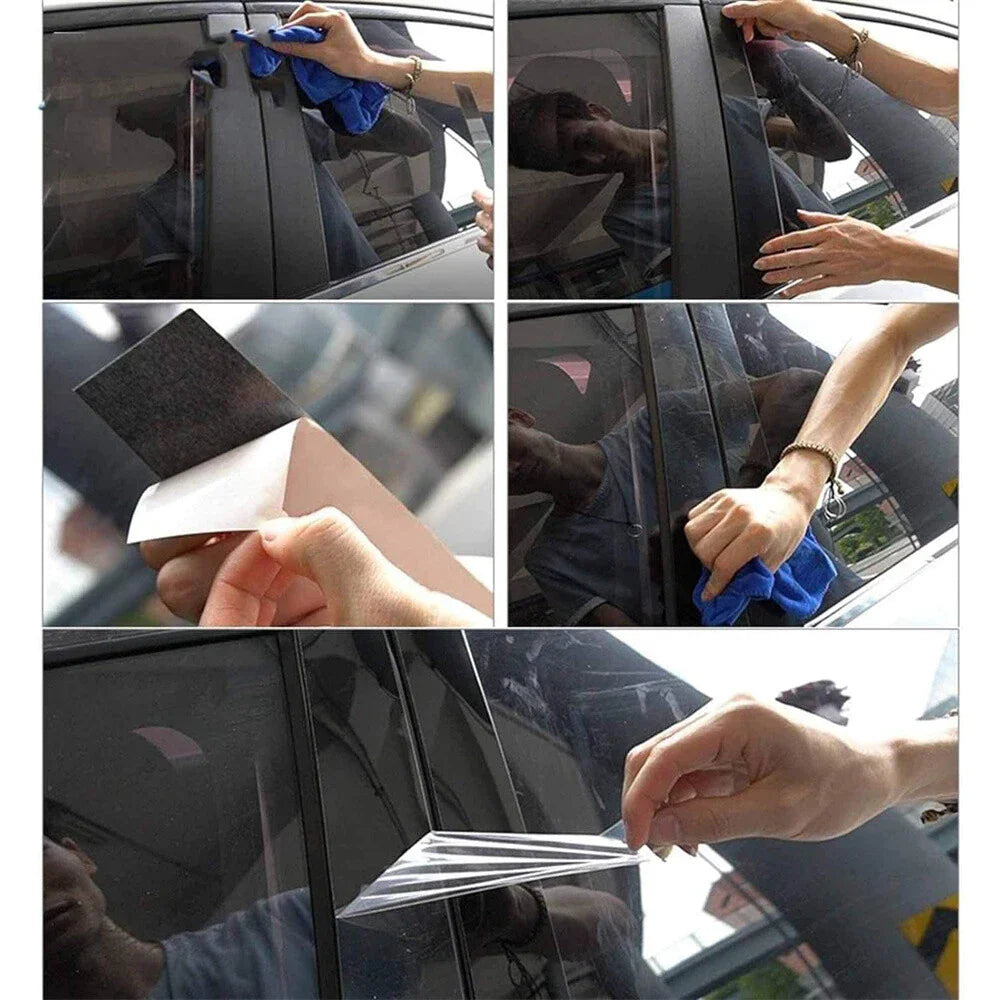 6Pcs Glossy Black Door Pillar Post Covers for Range Rover Sport (2014-2022)