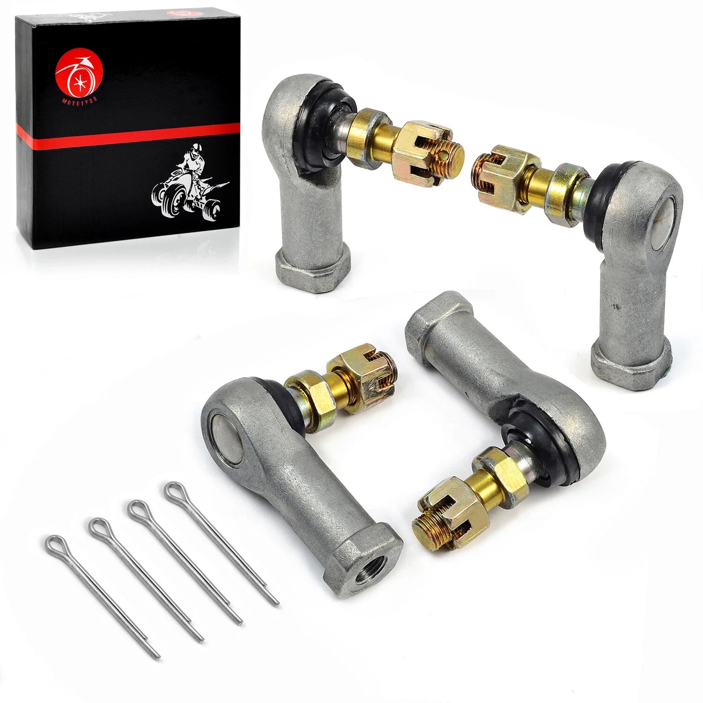 Left & Right Tie Rod End Kit 2x for Honda Foreman Rubicon 500 4x4 (2001–2019)