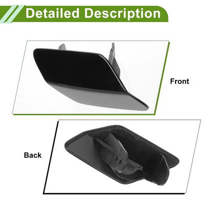 Front Right Washer Nozzle Cover Cap for BMW 320i (2013 - 2018) Black