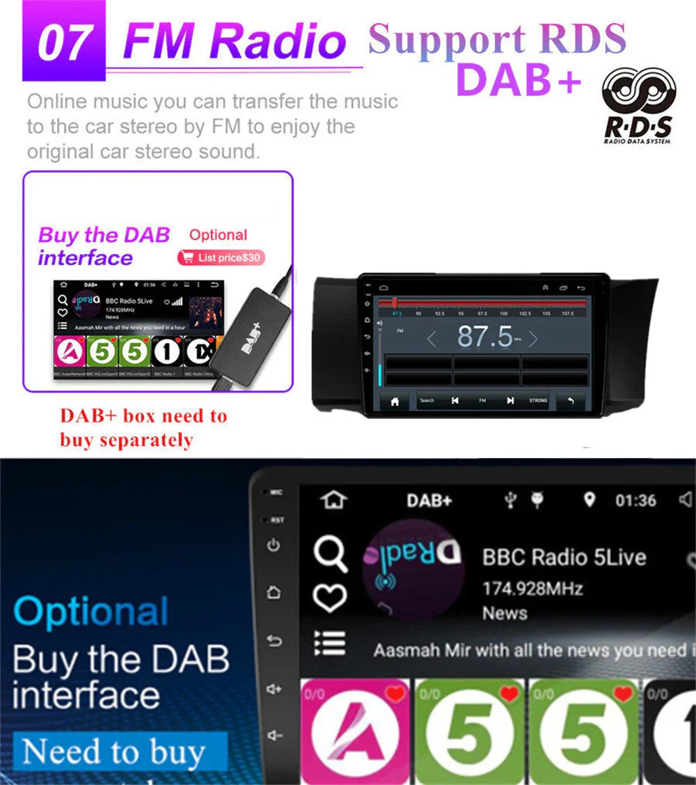 9" Android 11 GPS Stereo Radio for 12-16 Toyota 86 GT86 Subaru BRZ