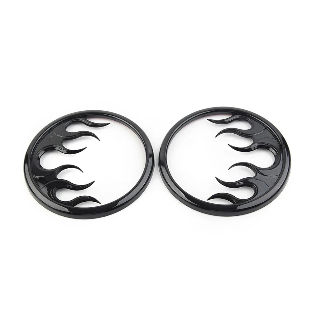 Motorcycle Front Speaker Grill Trim Covers for Harley Electra Glide (14-22)