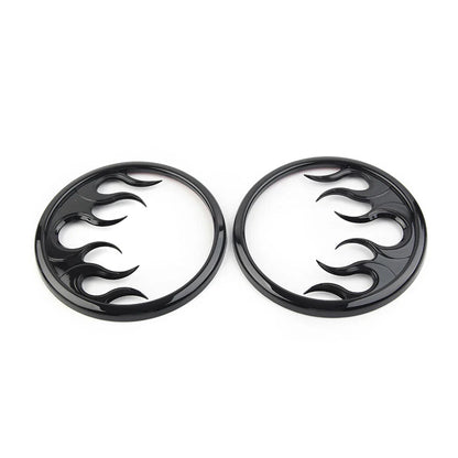 Motorcycle Front Speaker Grill Trim Covers for Harley Electra Glide (14-22)