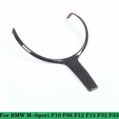 Black Carbon Fiber Look Steering Wheel Trim for BMW M-Sport F10 F06 F12 F13 F32