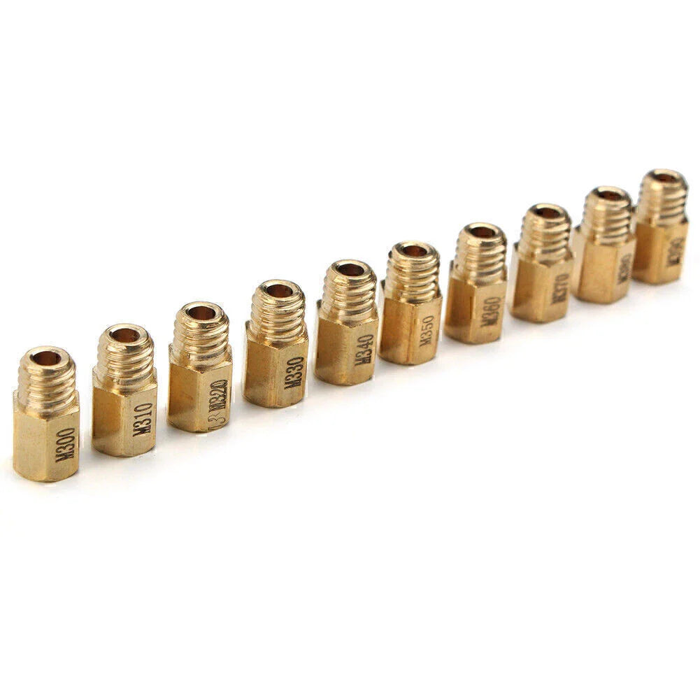 10Pcs Hex Main Jet for Mikuni VM TM TMX Carburetor (300-390)
