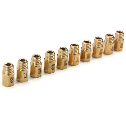 10Pcs Hex Main Jet for Mikuni VM TM TMX Carburetor (300-390)