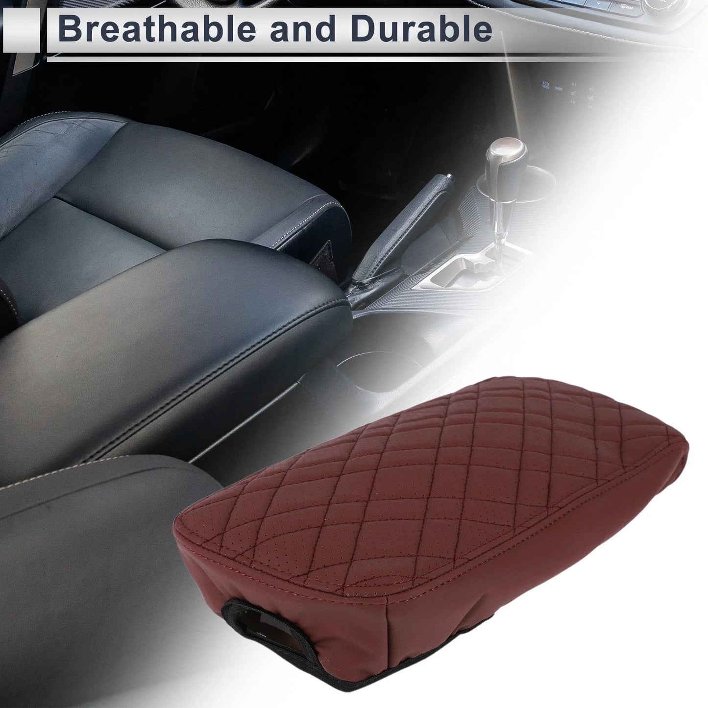 1 x Center Console Cover for BMW X3 Wine Red (2014-2018)