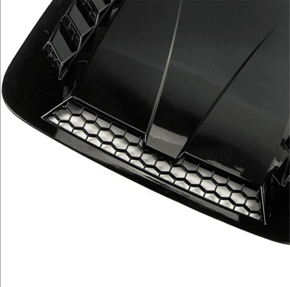 Hood Vent Scoop Cover for Universal Car Exterior Air Intake Grille Trim Black