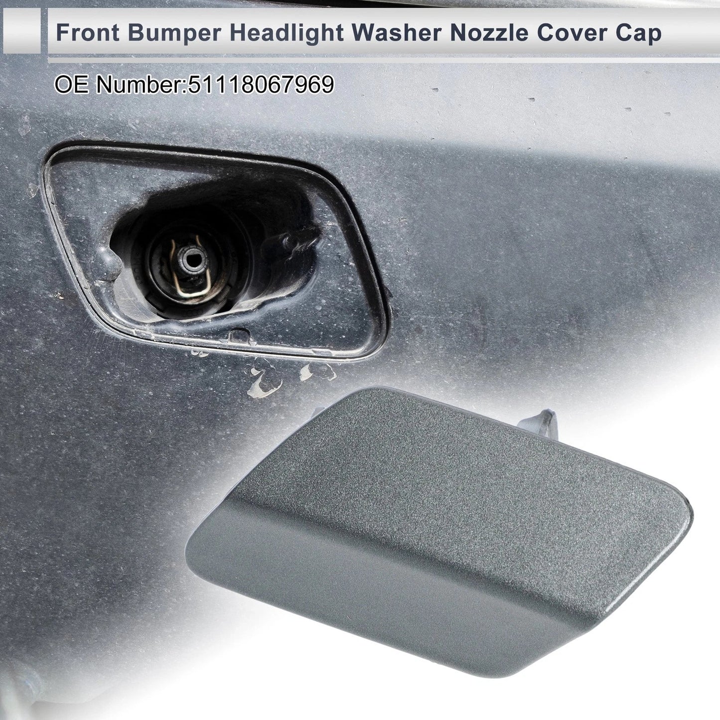 Headlight Washer Nozzle Cover Cap Front Left for BMW 320i