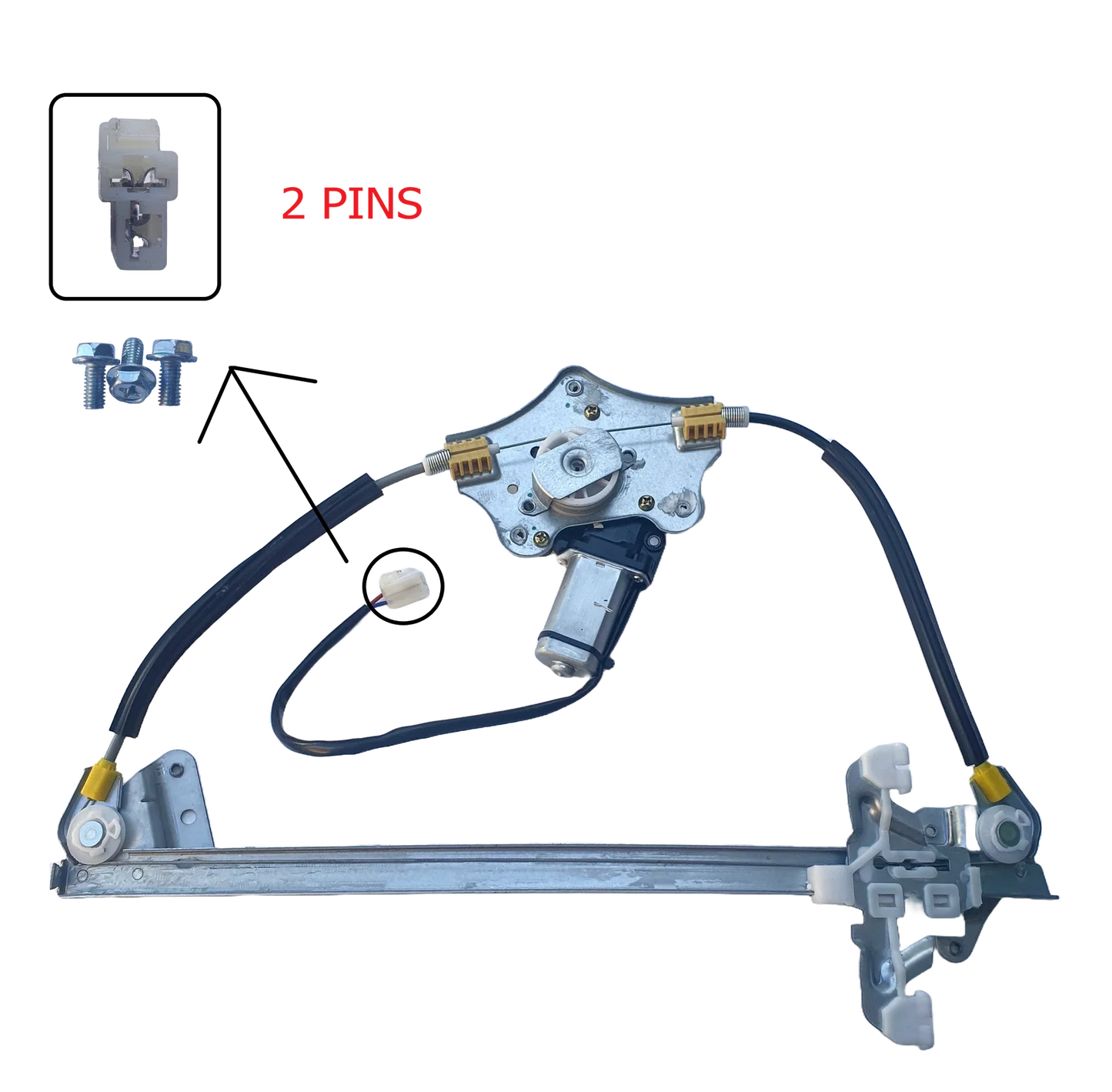 Front Left Window Regulator With Motor 2 Pins for Ford Falcon (1998–2008)